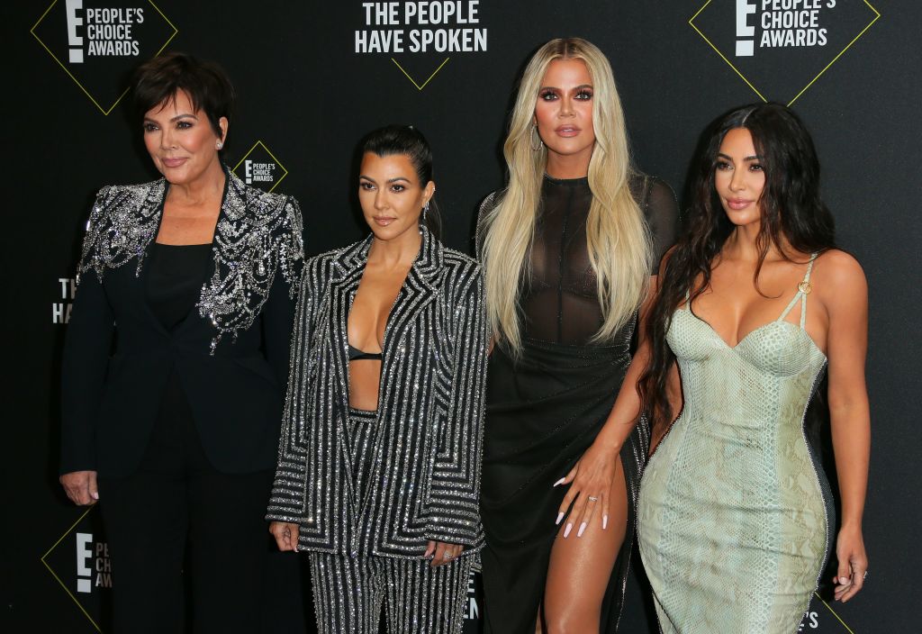 Kris Jenner, Kourtney Kardashian, Khloé Kardashian and Kim Kardashian arrive for the 45th annual E! People's Choice Awards