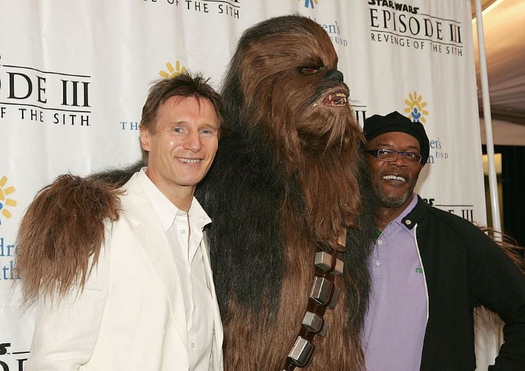 Liam Neeson, Chewbacca, and Samuel L. Jackson