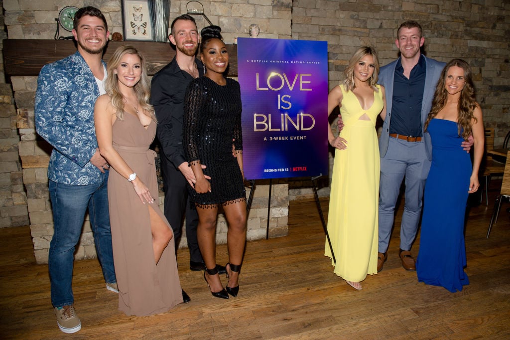 Love is Blind stars, minus Jessica, attend a Netflix viewing party