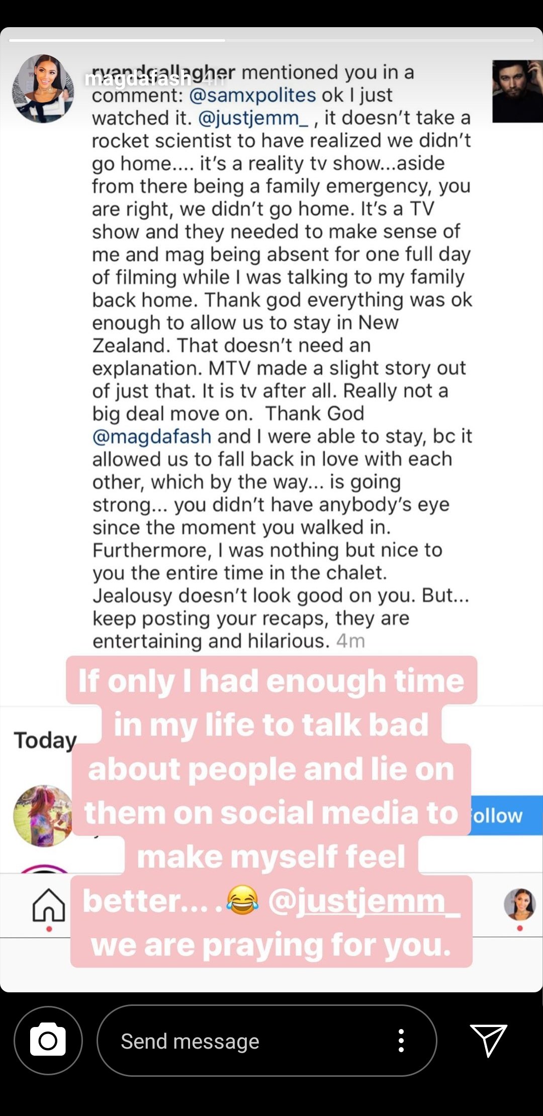 Magdalena Ruiz response