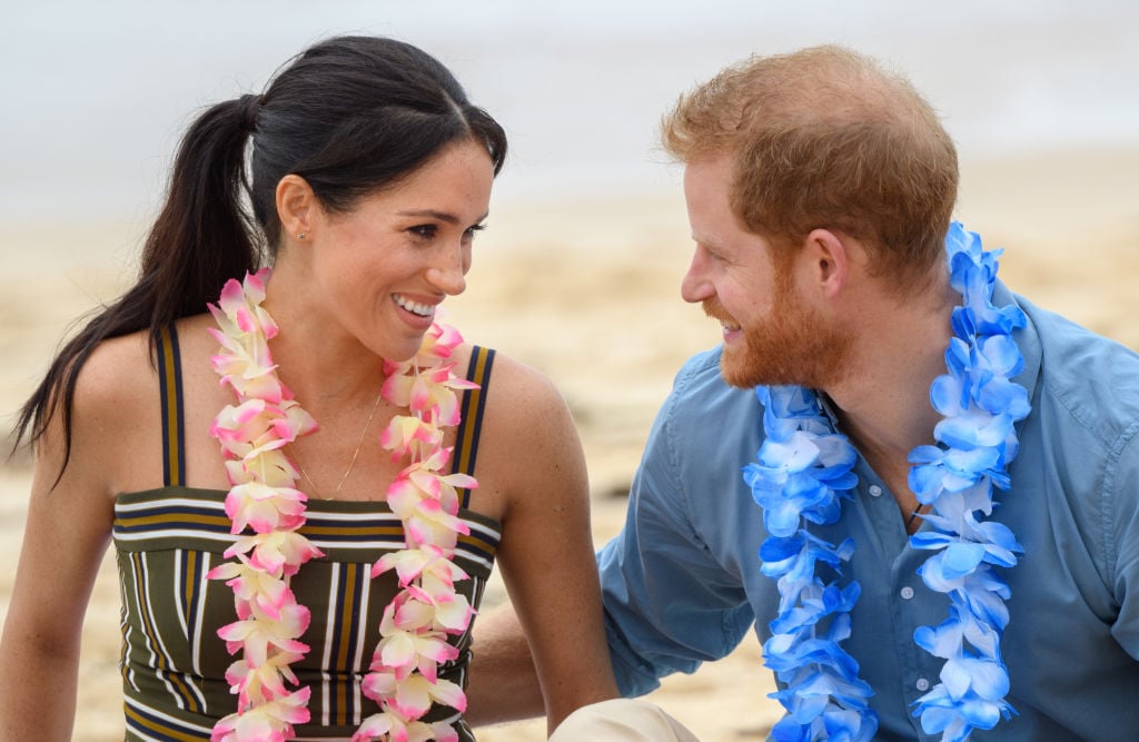 Meghan Markle and Prince Harry visit Bondi beach on October 19, 2018 in Sydney, Australia