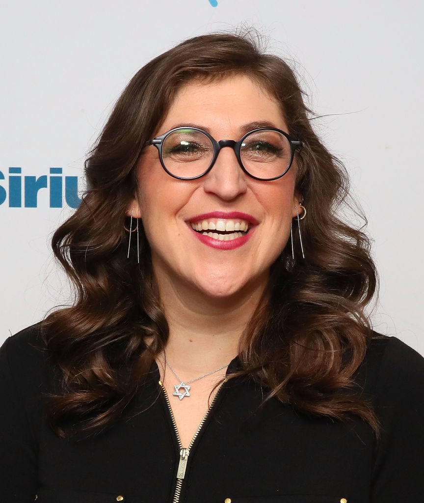 Mayim Bialik visits the SiriusXM studios on May 8, 2018 in New York City.