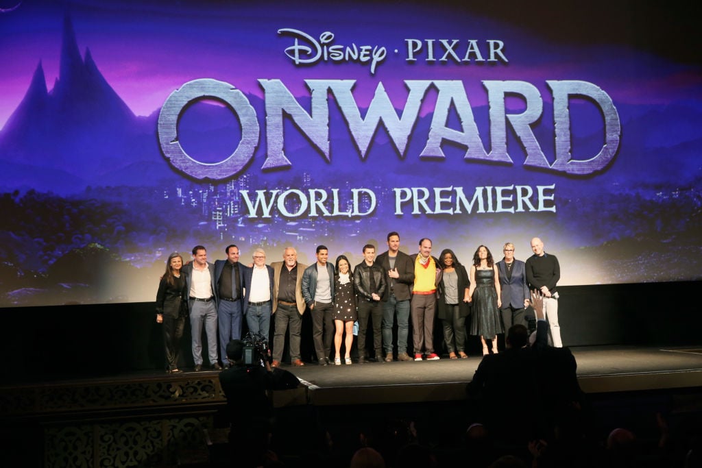 The cast and crew of 'Onward' at the world premiere