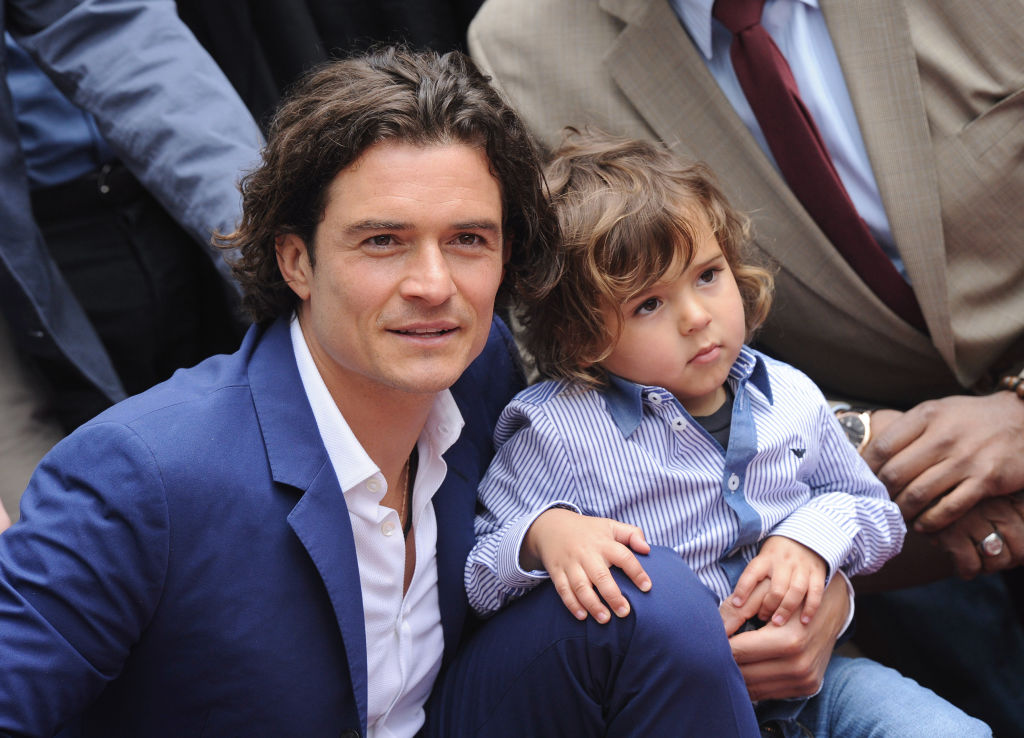 Orlando Bloom with his son