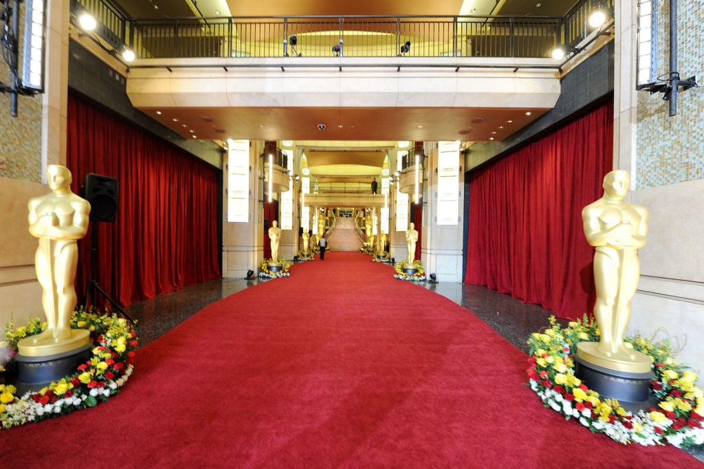 The red carpet at the Academy Awards