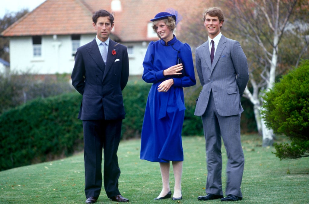 Prince Charles, Princess Diana, and Prince Edward in New Zealand on April 22, 1983
