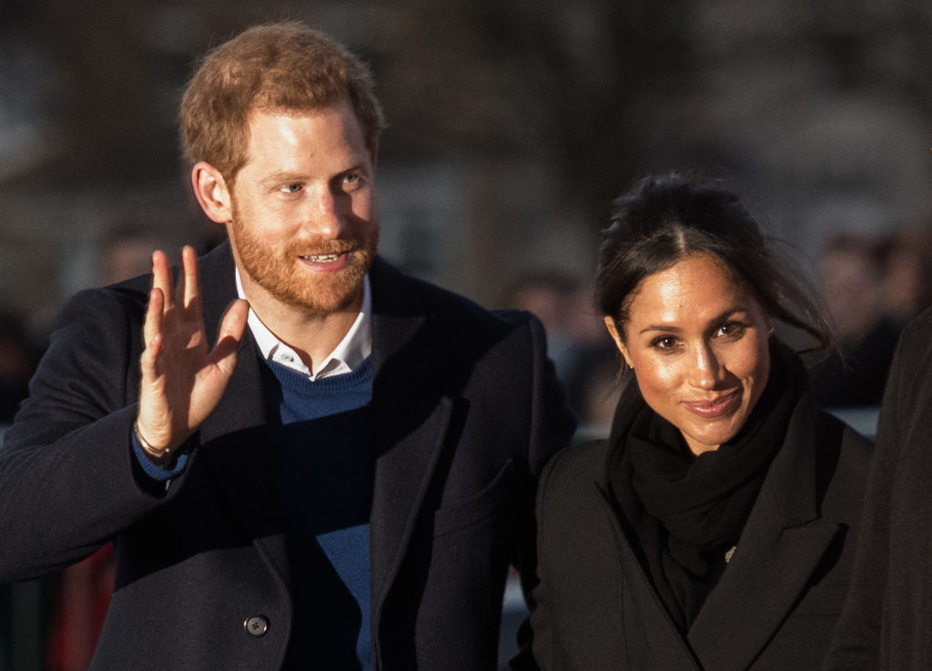 Prince Harry and fiance Meghan Markle visit Star Hub on January 18, 2018 in Cardiff, Wales