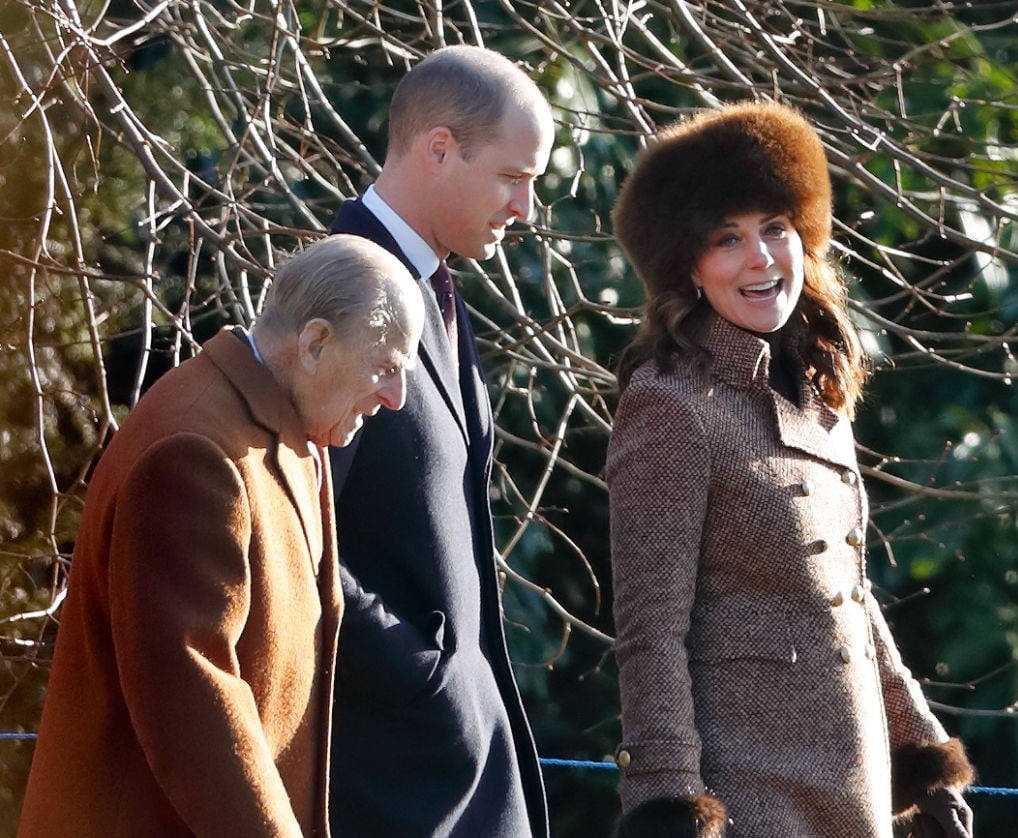 Prince Philip, Prince William, and Kate Middleton