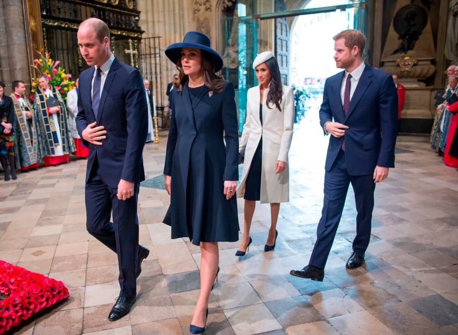 Prince William, Kate Middleton, Meghan Markle, and Prince Harry