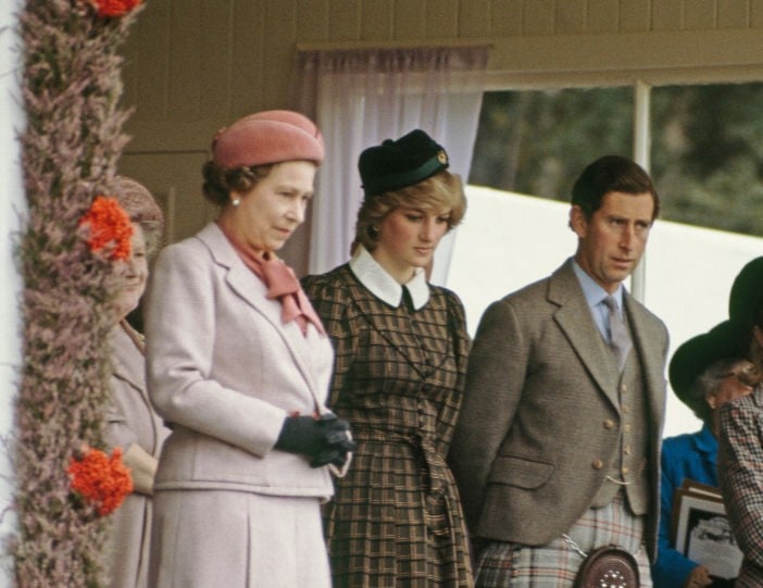 Queen Elizabeth II, Princess Diana, and Prince Charles