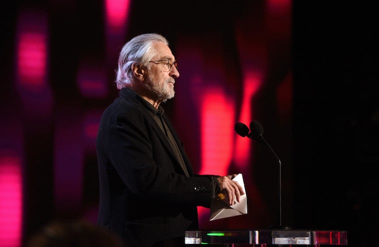 Robert De Niro speaks onstage