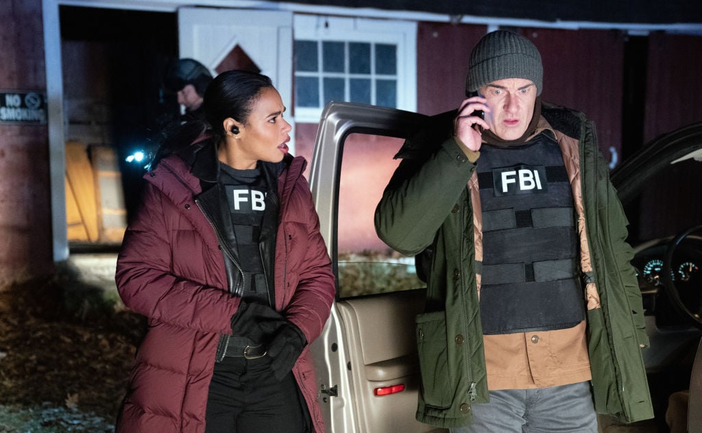 Pictured (L-R) Roxy Sternberg as Sheryll Barnes, and Julian McMahon as Jess LaCroix on FBI | Mark Schafer/CBS via Getty Images