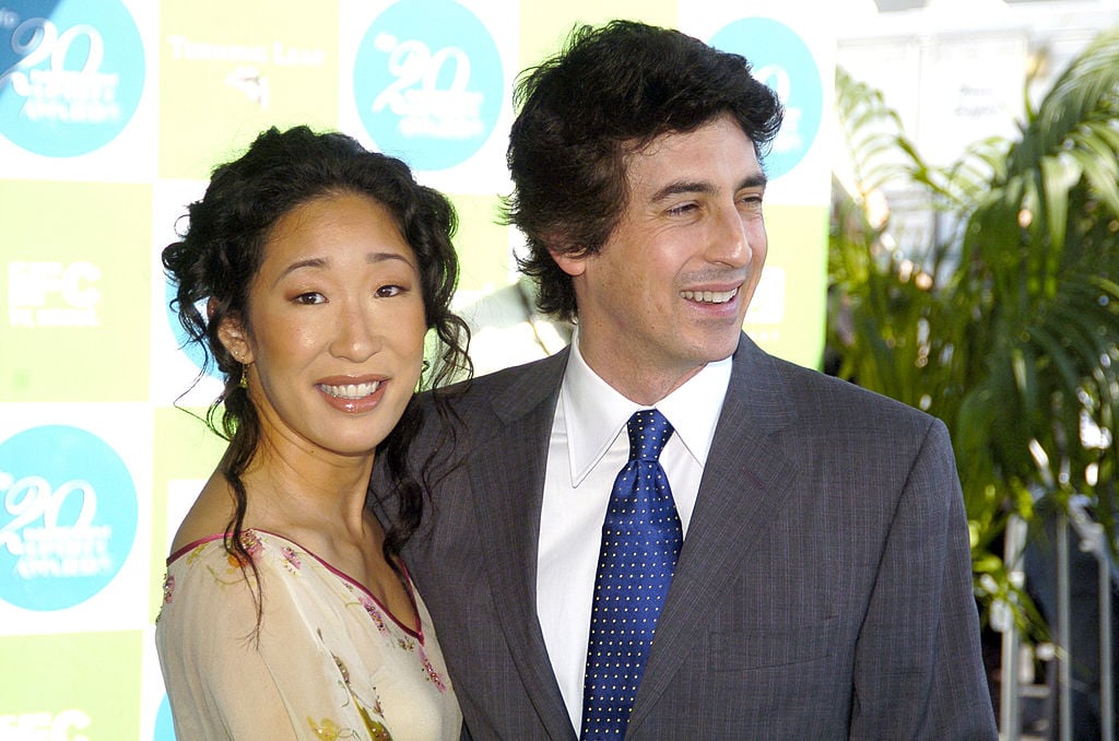 Alexander Payne and Sandra Oh at awards ceremony