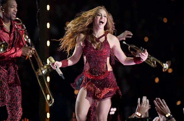 Shakira performs onstage