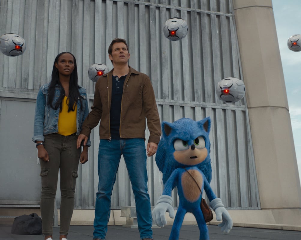Tika Sumpter, James Marsden and Sonic