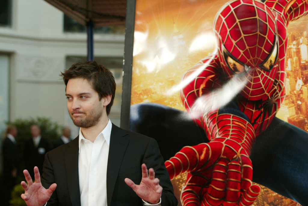 Tobey Maguire at the premiere of 'Spider-Man 2'