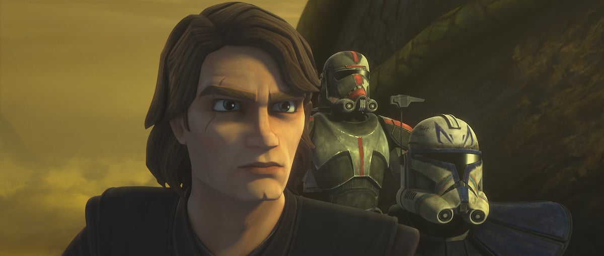 Anakin, Captain Rex, and Hunter of the Bad Batch in Episode 2 of 'The Clone Wars' Season 7.