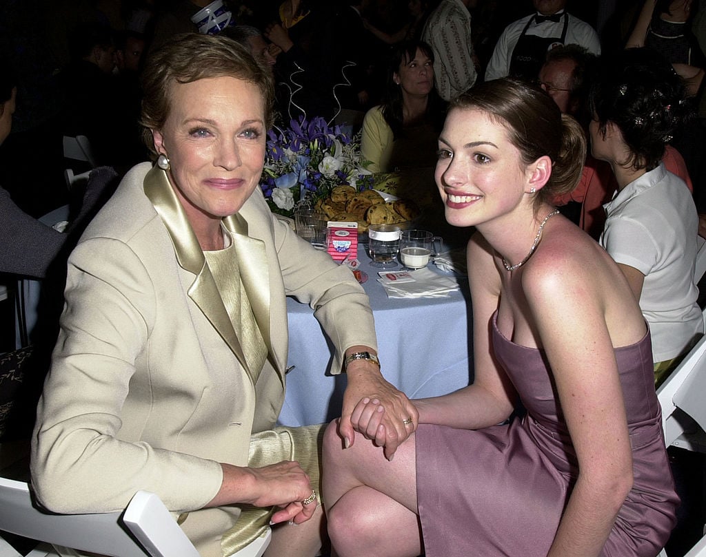 Julie Andrews and Anne Hathaway at 'The Princess Diaries Premiere' After Party.