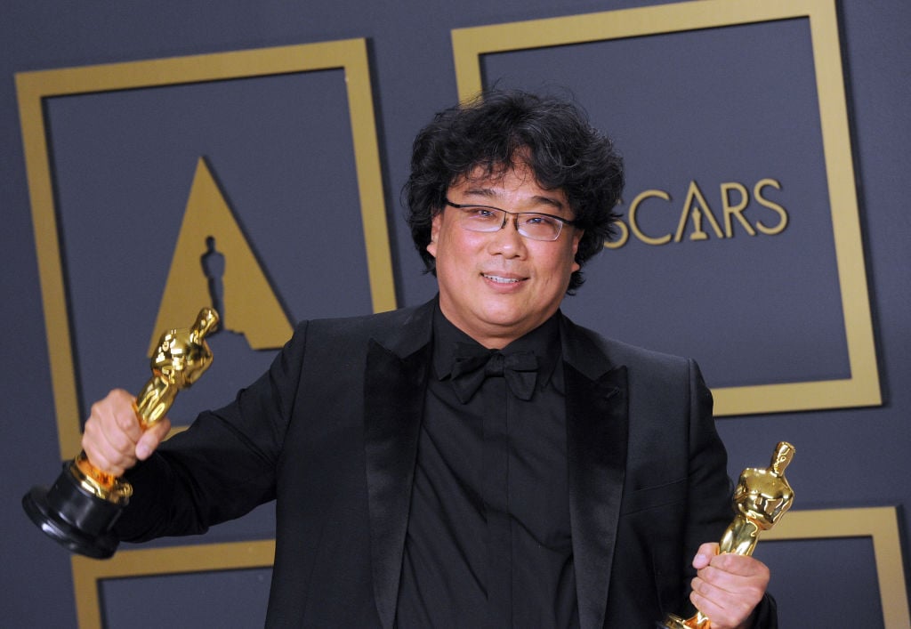 Bong Joon-ho poses at the 92nd Annual Academy Awards on February 9, 2020