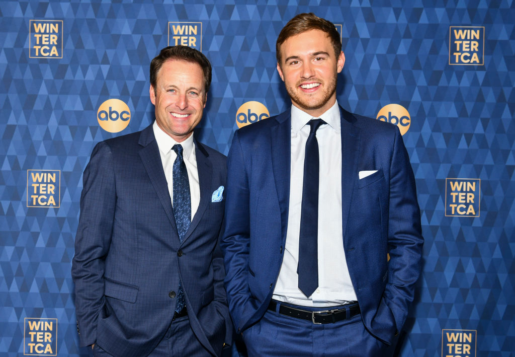 Chris Harrison and Peter Weber from 'The Bachelor' at the ABC Television's Winter Press Tour 2020.