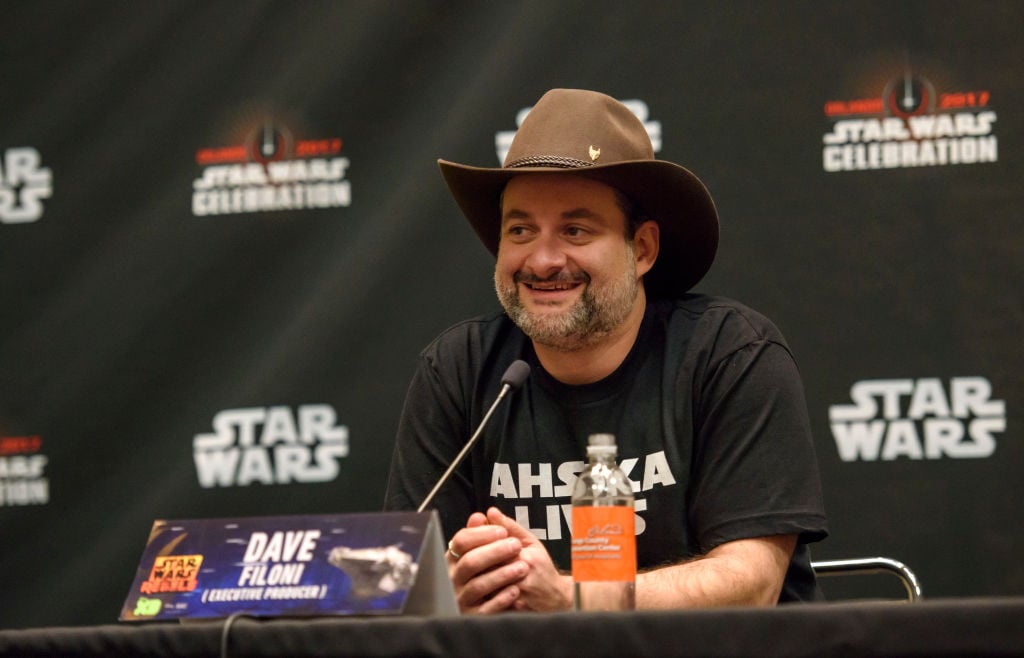 Executive Producer Dave Filoni speaking on a 'Star Wars Rebels' panel at Star Wars Celebration on Saturday, April 15, 2017.