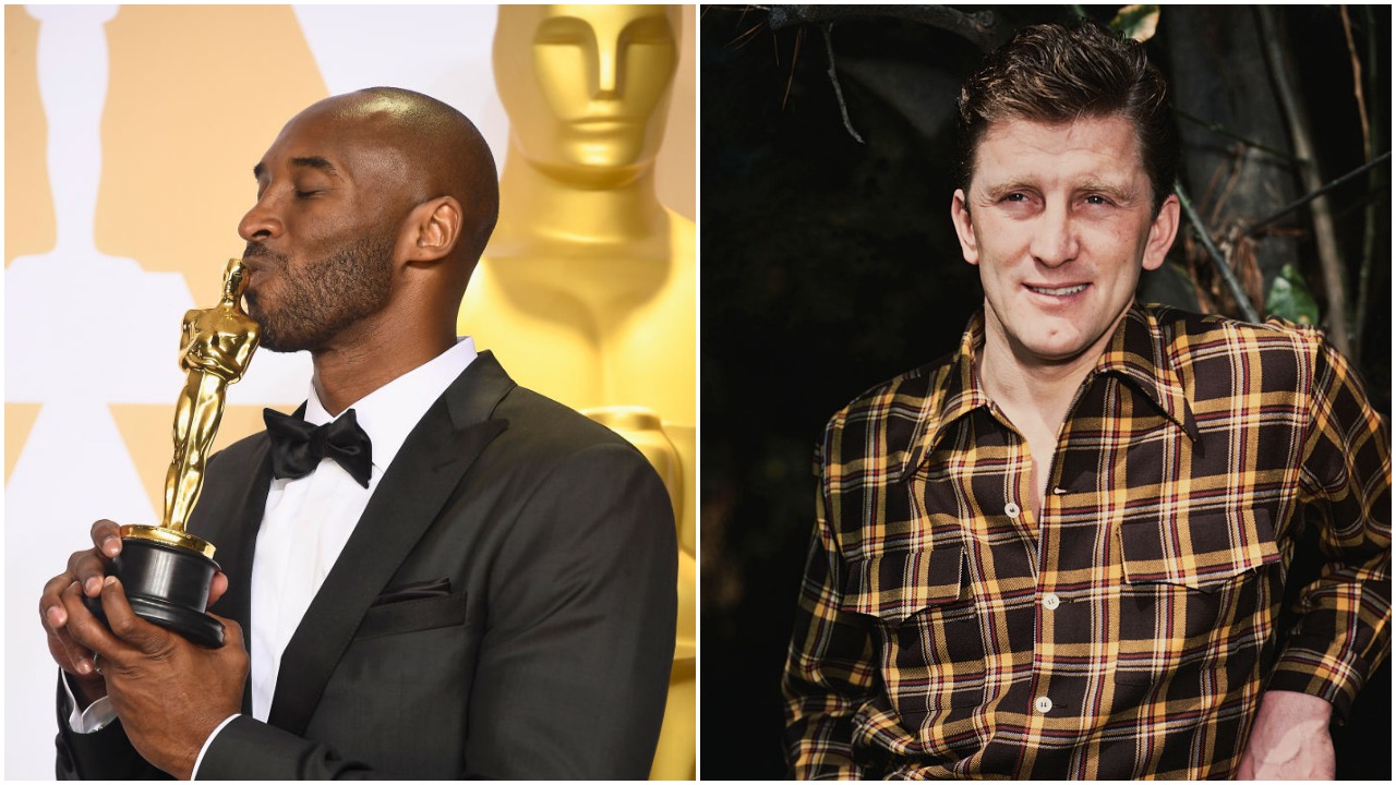 Kobe Bryan and Kirk Douglas composite image