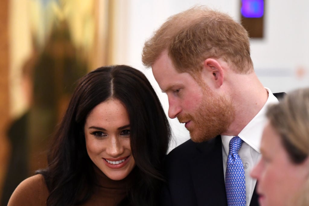 Prince Harry and Meghan Markle during their visit to Canada House in thanks for the warm Canadian hospitality and support they received during their recent stay in Canada