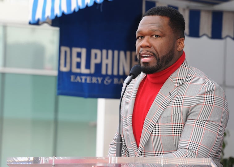 50 cent with his hollywood star