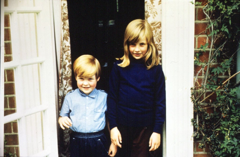 A young Princess Diana with her brother, Charles Spencer