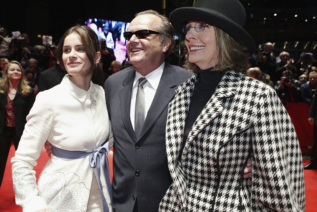 Amanda Peet, Jack Nicholson, and Diane Keaton in Berlin, Germany, on Feb. 6, 2004