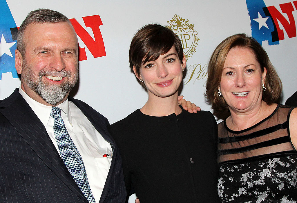 Anne Hathaway and parents