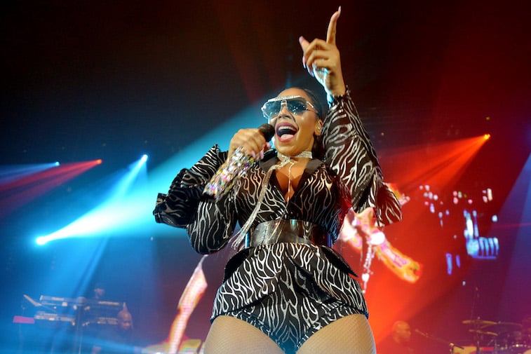 Ashanti performs onstage