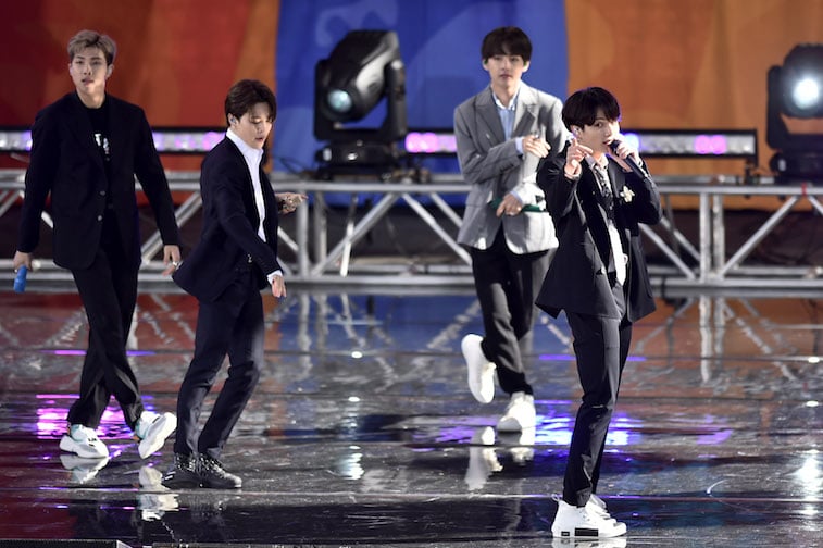 BTS performs onstage