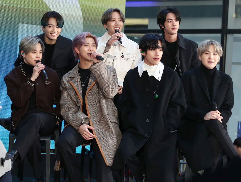 Jimin, Jungkook, RM, J-Hope, V, Jin, and SUGA of BTS