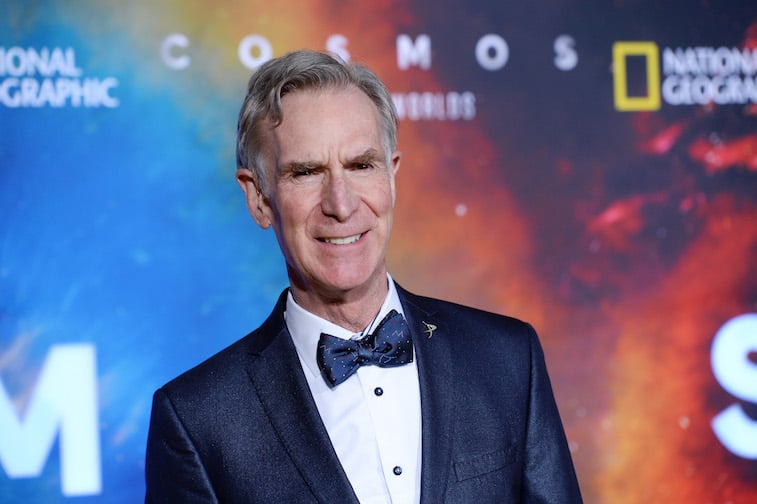 Bill Nye on the red carpet