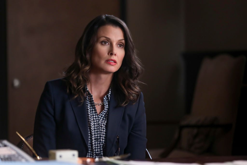 Bridget Moynahan on set of Blue Bloods