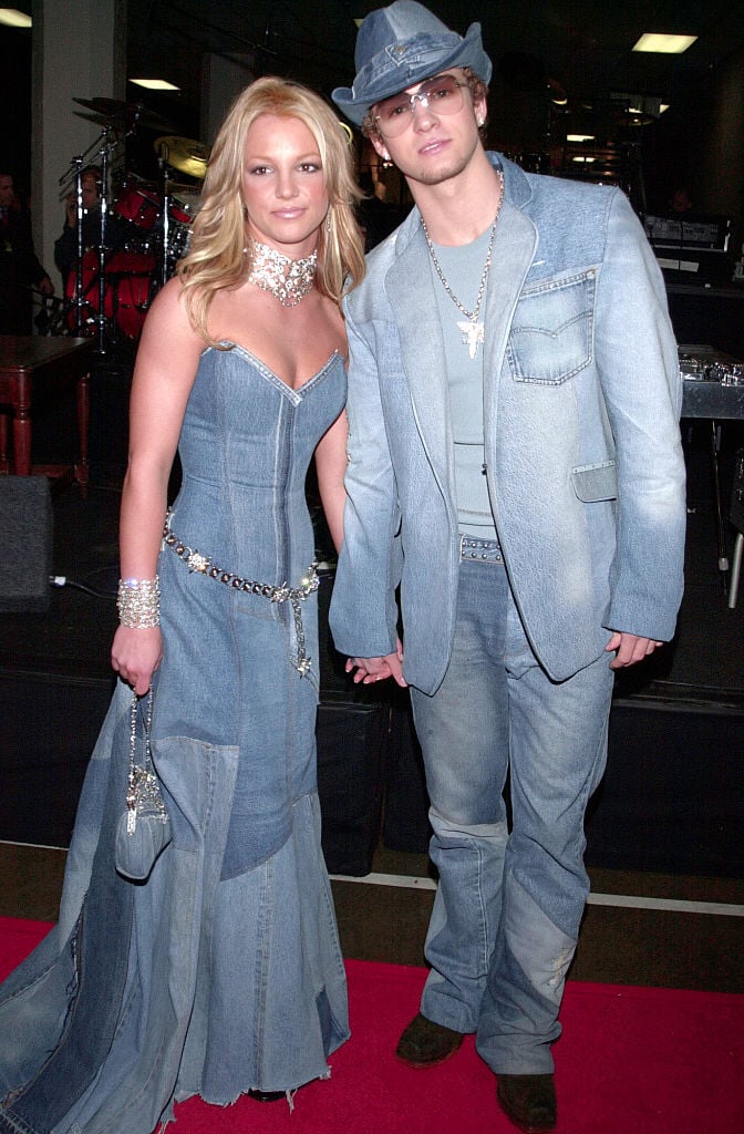 Britney Spears and Justin Timberlake at the 28th annual American Music Awards in 2001