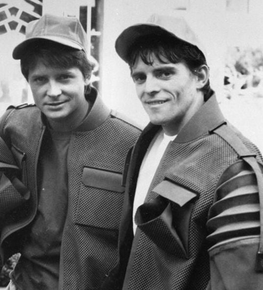 Charlie Croughwell and Michael J. Fox