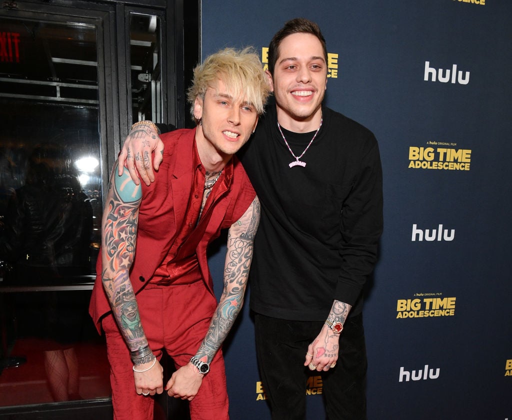 How Pete Davidson And Machine Gun Kelly Got In Trouble For Jumping Into A Koi Pond While Filming Big Time Adolescence