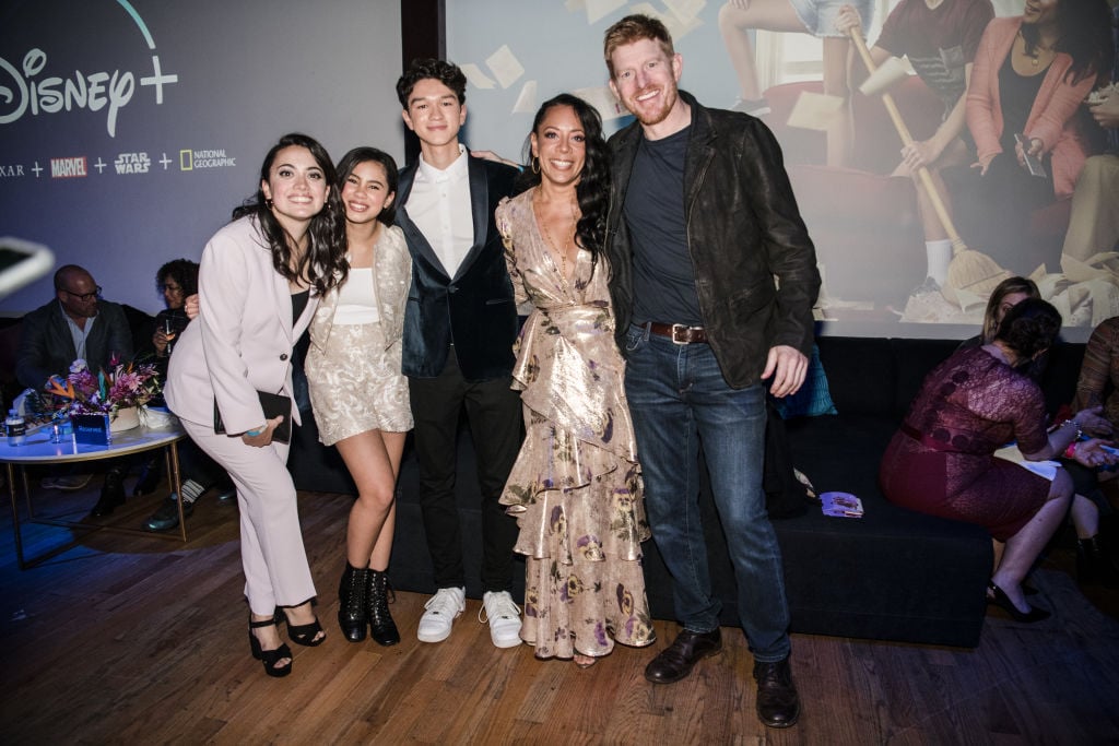 Ilana Peña, Tess Romero, Charlie Bushnell, Selenis Leyva, and Michael Weaver of Disney+'s "Diary Of A Future President"