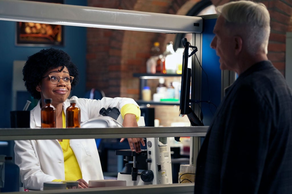 Diona Reasonover and Mark Harmon |  Patrick McElhenney/CBS via Getty Images