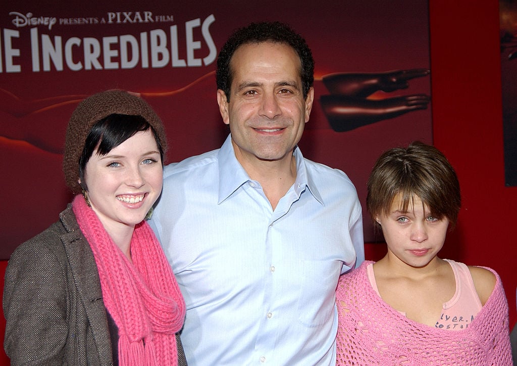 Tony Shalhoub and daughters in 2004. 