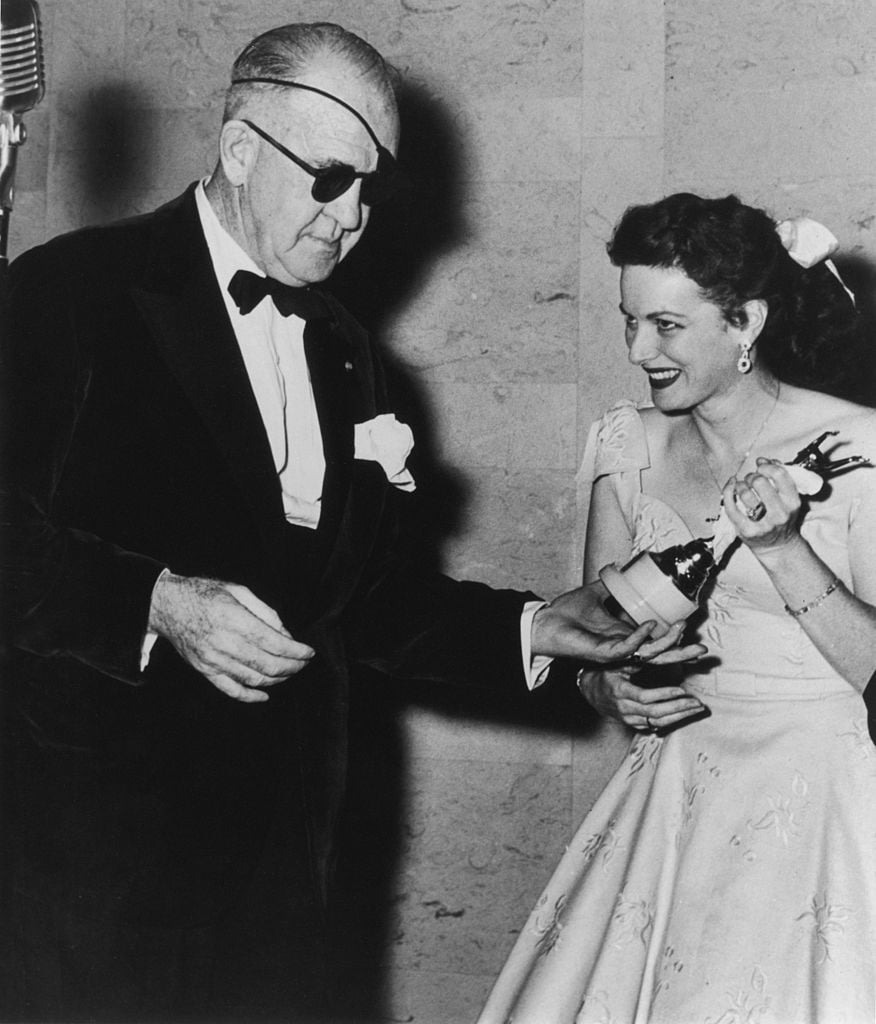 American actress Maureen O'Hara and film director John Ford