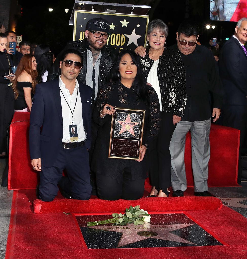 Selena Quintanilla-Perez's husband and family attend ceremony awarding her a posthumous Hollywood Walk of Fame star in 2017 