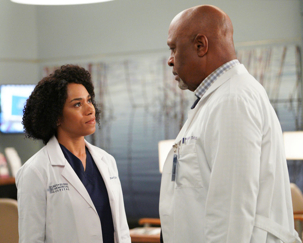 Kelly McCreary and James Pickens Jr. in 'Grey's Anatomy'