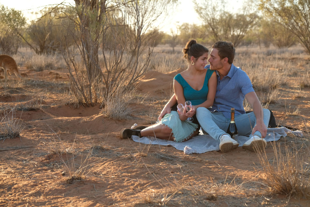 Hannah Ann Sluss and Peter Weber in Australia during 'The Bachelor'
