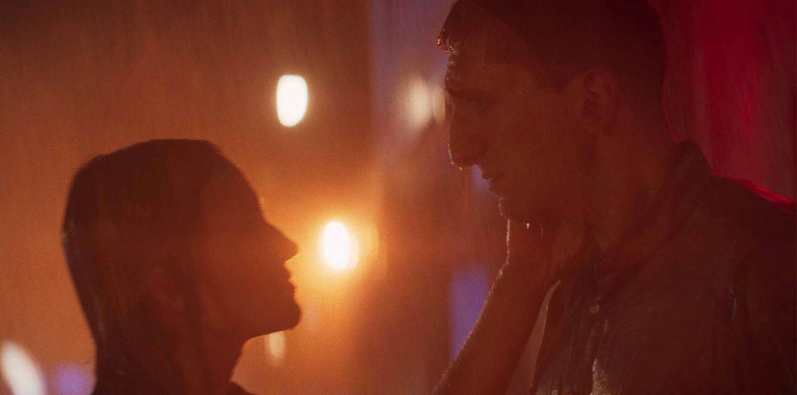 A still from 'Inside the Rain' featuring stars Ellen Toland and Aaron Fisher