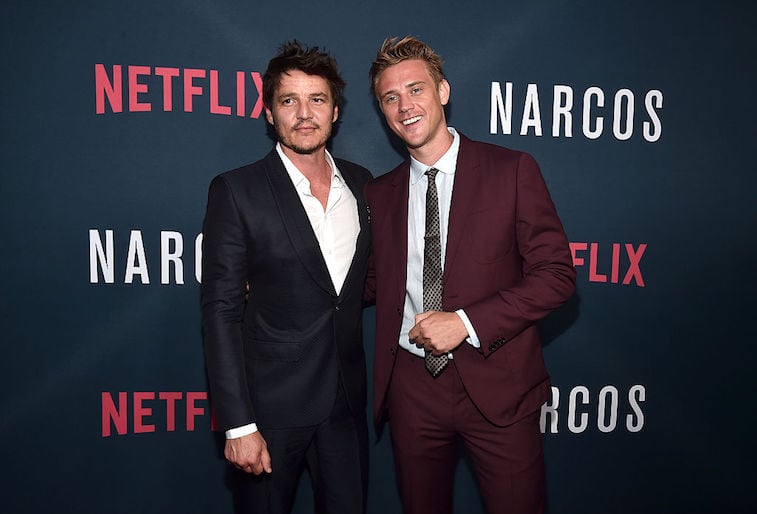 Pedro Pascal, left, and Boyd Holbrook played Javier Peña and Steve Murphy in the Netflix series 'Narcos'