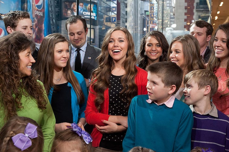 Jessa Duggar, center, with her family