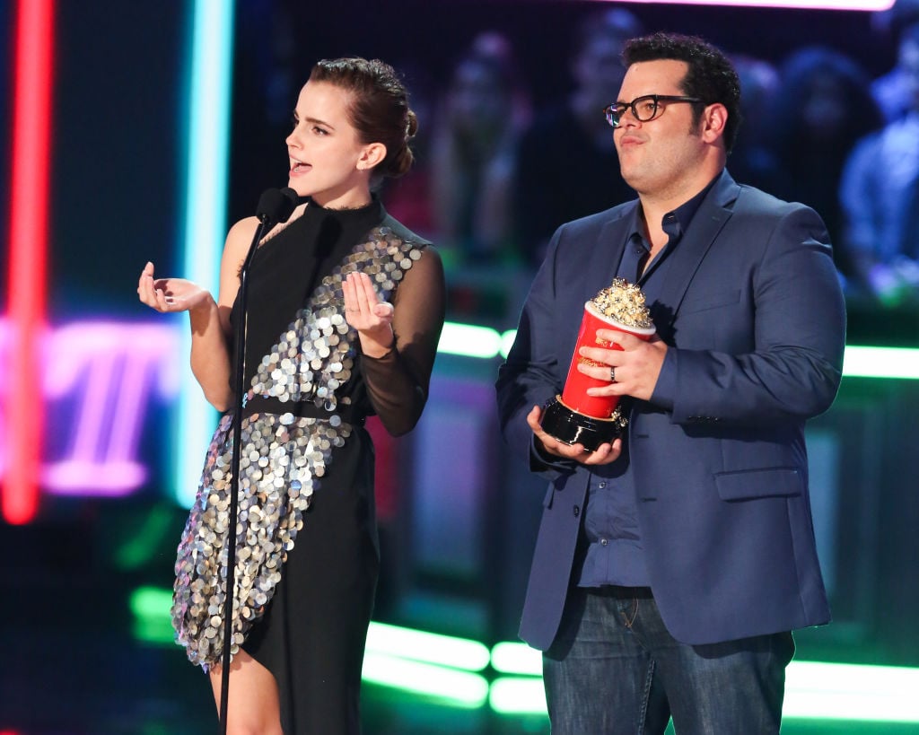 Actors Emma Watson  and Josh Gad of Disney's live-action 'Beauty and the Beast' 